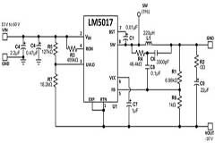 基于LM5017的反相升降壓電路支持負電源