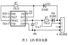基于MC68HC908QL4芯片和LIN總線實現車燈診斷系統的應用方案