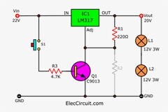 如何使用LM317作為開關來打開和關閉電源負載