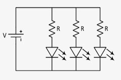 發(fā)光二極管中的電阻器