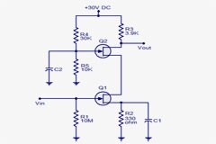 共源共柵放大器工作原理，基于FET的實用共源共柵放大器電路