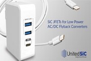 UnitedSiC宣布推出用于低功率AC－DC反激式轉換器的SiC JFET系列
