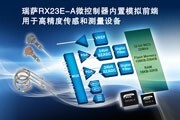 瑞薩電子推出領先業界的RX系列首款內置模擬前端的微控制器RX23E－A產品組，用于高精度傳感及測量設備