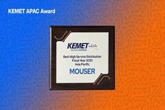 貿澤電子榮獲KEMET 2020年度亞太區優質服務分銷商獎 