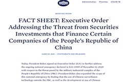 突發！拜登政府簽署行政命令，59家中企被列入投資“黑名單”（附完整名單）