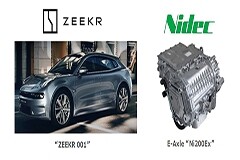 日本電產的驅動馬達系統“E-Axle”200kW機型被采用于吉利汽車高端電動汽車品牌“Zeekr”的首款車型中