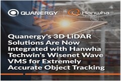 Quanergy的3D 激光雷達解決方案現已與韓華Techwin的Wisenet Wave VMS整合，可實現超高精確度目標追蹤