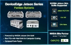 安提國(guó)際推出基于NVIDIA Jetson Orin的新型無風(fēng)扇邊緣AI系統(tǒng)