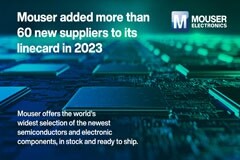貿澤電子2023年新增逾60家供應商 持續擴大產品代理陣容