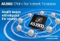 Austriamicrosystems推出27 MHz FSK低功耗收發(fā)器AS3900