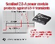 德州儀器推出支持 65V 瞬態保護的最小型 2.5A 電源模塊