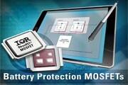 IR的電池保護MOSFET系列為移動應用提供具有成本效益的靈活解決方案