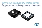 ST發布面向便攜式電池供電物聯網硬件的2．6A 微型有刷直流電機驅動器芯片