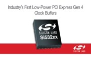 業內首款低功耗PCI Express Gen 4緩沖器提升功耗及性能標桿