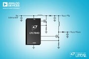 60V、雙路、兩相升壓控制器能夠級聯輸出以調節超過 200V 電壓
