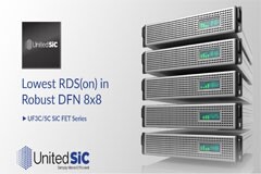 UnitedSiC推出具有最低RDS（on）的DFN 8x8格式FET