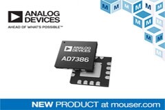 貿(mào)澤開售吞吐速率高達4 MSPS的Analog Devices 16位AD7386 SAR ADC 