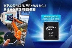 瑞薩電子推出全新32位RX72N和RX66N MCU，可同時(shí)實(shí)現(xiàn)設(shè)備控制與網(wǎng)絡(luò)連接，適用于工業(yè)自動化設(shè)備