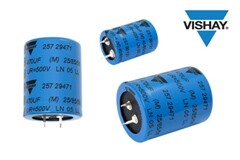 Vishay最新推出的卡扣式功率鋁電容器可提高功率密度，節省電路板空間并降低成本 