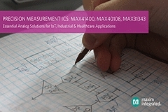 Maxim推出最新高精度測量IC，幫助IoT、工業及醫療健康應用獲得兩倍的電池壽命