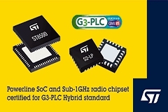 意法半導(dǎo)體發(fā)布G3－PLC Hybrid電力線和無線融合通信認(rèn)證芯片組