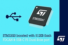意法半導(dǎo)體發(fā)布新STM32G0微控制器，增加USB－C全速雙模端口、CAN FD接口和更大容量的存儲(chǔ)器