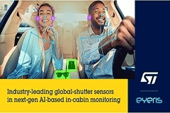 意法半導體與 Eyeris 合作開發車內監控全局快門傳感器解決方案
