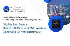 Silicon Labs在全球率先推出安全Sub－GHz片上系統，無線傳輸距離超過1英里，電池壽命超過10年