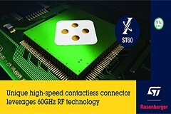 羅森伯格與ST合作開發60GHz無線技術高速非接觸式連接器