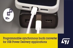 意法半導體數字可編程同步降壓變換器提高USB Power Delivery供電設計的簡易性和靈活性