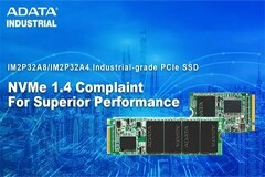 威剛推出IM2P32A8和IM2P32A4兩款M.2工業級SSD