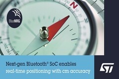 意法半導體發布新一代Bluetooth藍牙系統芯片,增加最新的定位功能