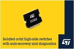 意法半導體發布電流隔離高邊開關,具備工業負載診斷控制和保護功能