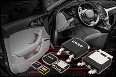 ROHM開發出安裝可靠性高的10種型號、3種封裝的車載Nch MOSFET