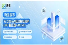 『新品發布』共模半導體推出5V/200mA 低功耗低噪聲 LDO 穩壓器 GM1501