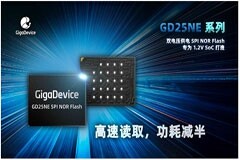 兆易創新推出GD25NE系列SPI NOR Flash：專為1.2V SoC打造，雙電壓供電助力讀功耗減半