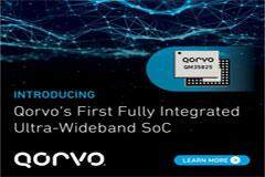 Qorvo 超寬帶（UWB）產(chǎn)品組合推出首款全集成低功耗 SoC——QM35825