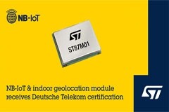 意法半導體發(fā)布NB－IoT地理定位模塊新功能，現已獲得德國電信入網許可