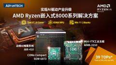 研華新品搭載最新 AMD Ryzen 嵌入式 8000 系列處理器， 驅動AI 智能新篇章