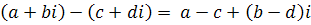 complex numbers subtraction property