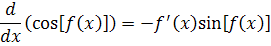 chain rule example of the cosine of a function