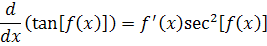 chain rule example of the tangent of a function