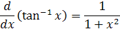 derivative of the inverse tangent function