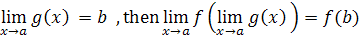 limit of a the composition of continous functions