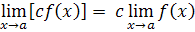limit property with constant