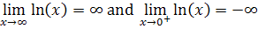 limit of the natural log at infinity