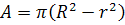 area of a circular ring