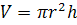 volume of a cylinder