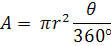 area of sector