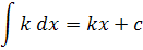 integral of a constant